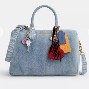 Coach Large Denim Rowan Satchel